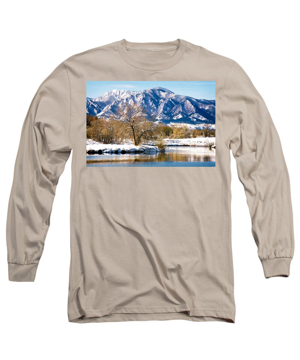 Colorado Long Sleeve T-Shirt featuring the photograph Colorado Flatirons 2 by Marilyn Hunt