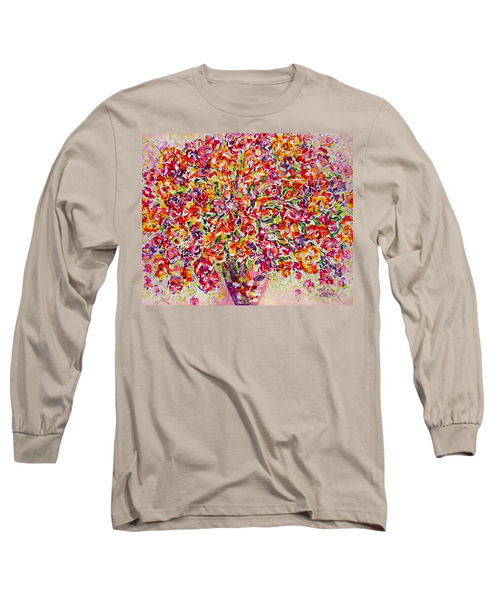Framed Prints Long Sleeve T-Shirt featuring the painting Colorful Organza by Natalie Holland