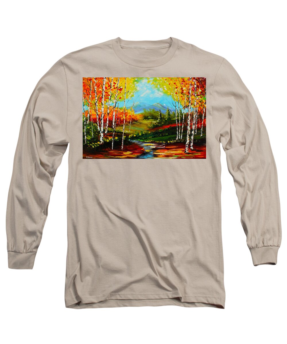 City Paintings Long Sleeve T-Shirt featuring the painting Colorful Spring by Kevin Brown