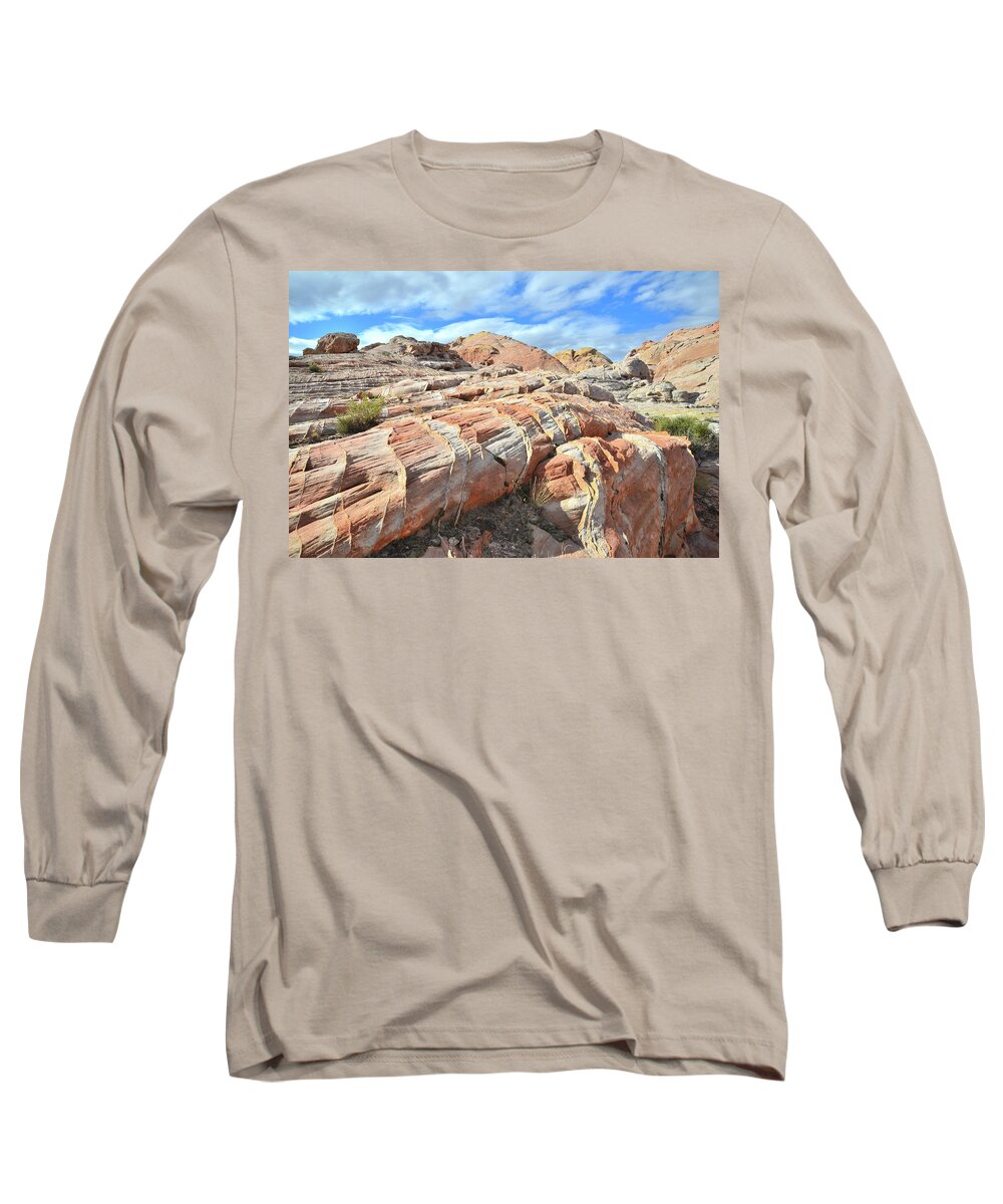 Valley Of Fire State Park Long Sleeve T-Shirt featuring the photograph Concentric Color in Valley of Fire by Ray Mathis