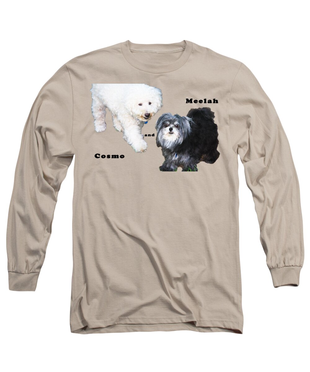 Cosmo The Dog Long Sleeve T-Shirt featuring the photograph Cosmo and Meelah 2 by Terry Wallace