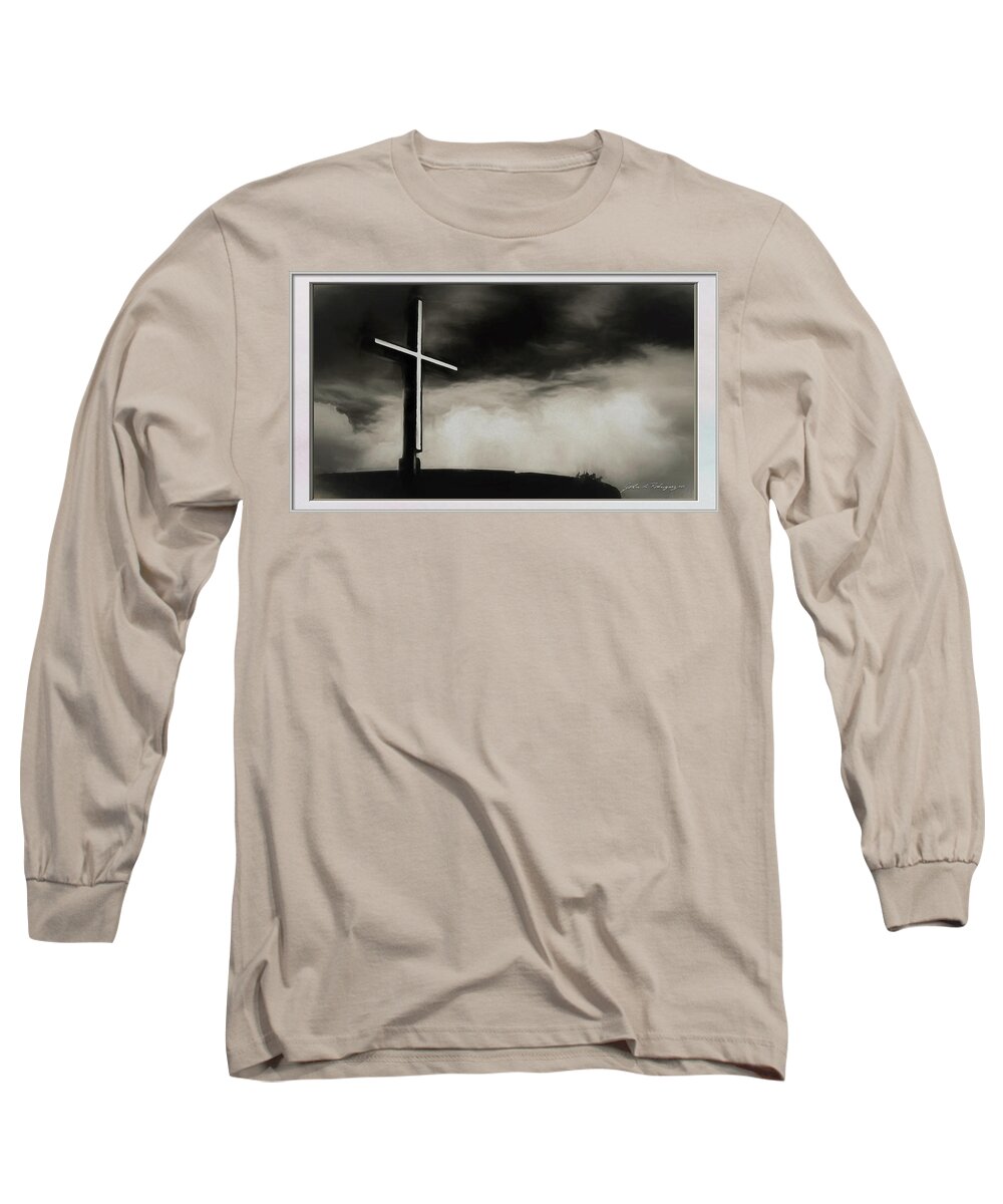 Photographs Long Sleeve T-Shirt featuring the photograph Cross on a Hill by John A Rodriguez