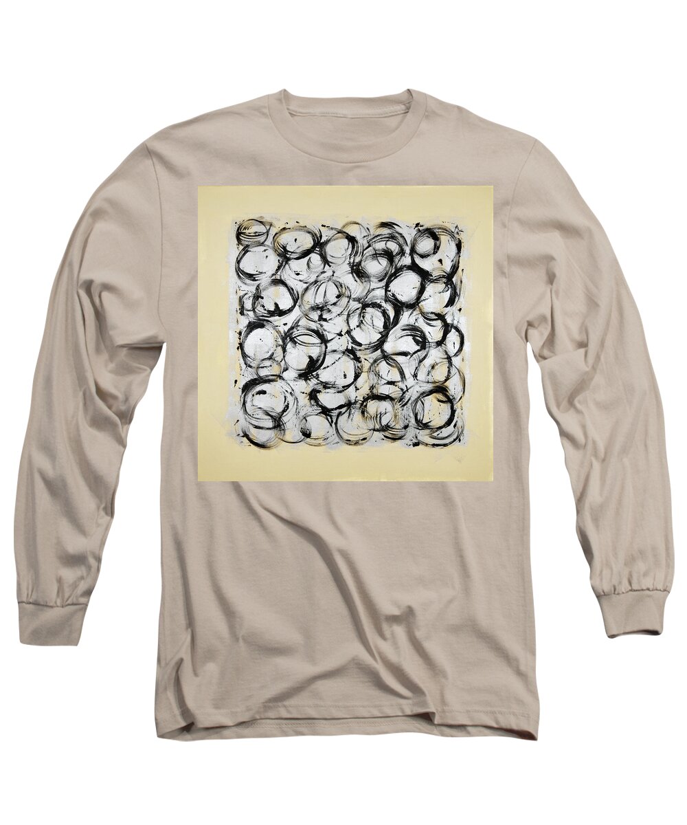 Circle Long Sleeve T-Shirt featuring the painting Dancing Circles by Julie Niemela