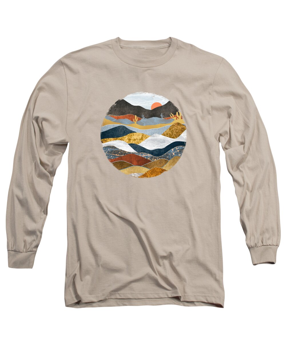 Desert Long Sleeve T-Shirt featuring the digital art Desert Cold by Spacefrog Designs