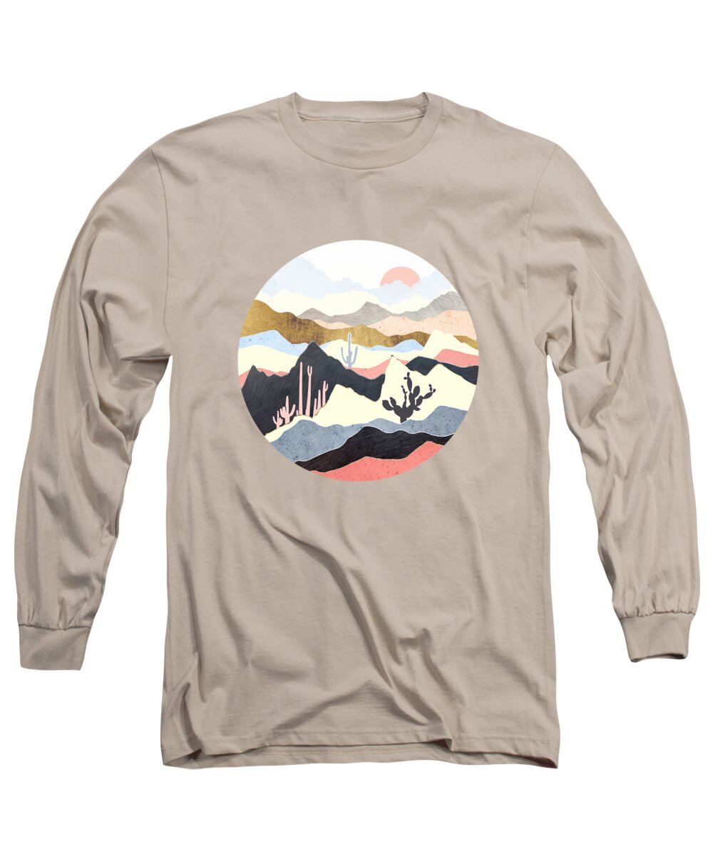 Digital Long Sleeve T-Shirt featuring the digital art Desert Summer by Spacefrog Designs