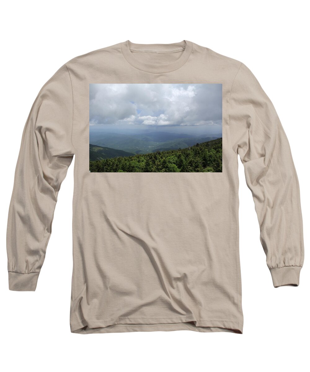 Mountain Long Sleeve T-Shirt featuring the photograph Distant Storm by Allen Nice-Webb
