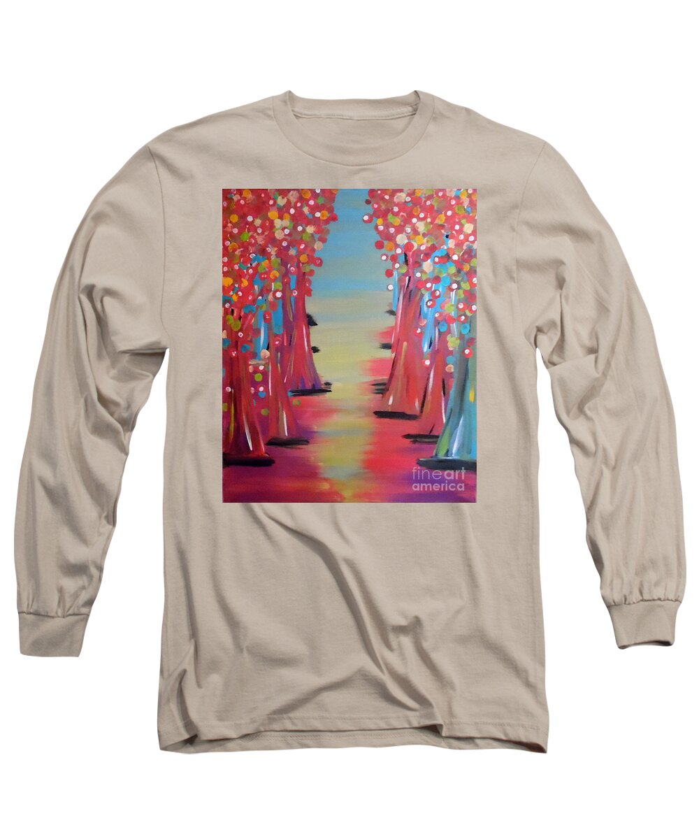 Forest Fantasy Long Sleeve T-Shirt featuring the painting Dream of Fields by Jilian Cramb - AMothersFineArt
