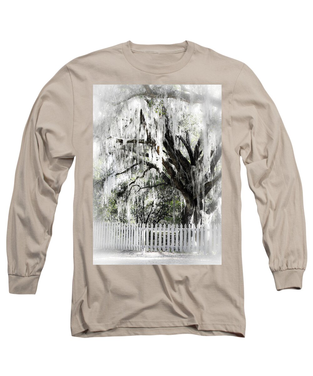 Southern Oak Tree Long Sleeve T-Shirt featuring the photograph Dreamy Southern Oak Tree by Carolyn Marshall