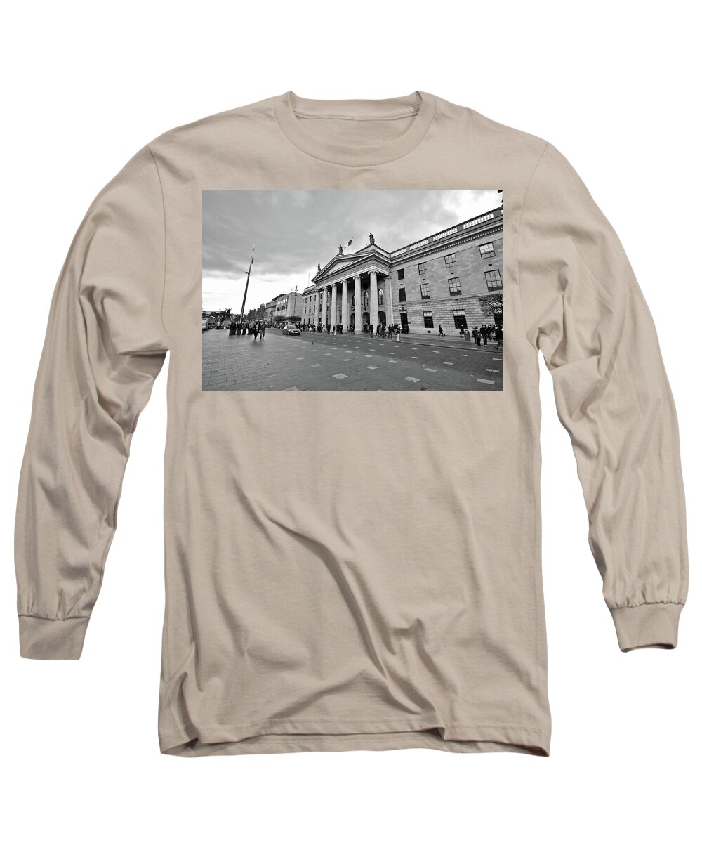 Dublin Long Sleeve T-Shirt featuring the photograph Dublin Post Office by Marisa Geraghty Photography