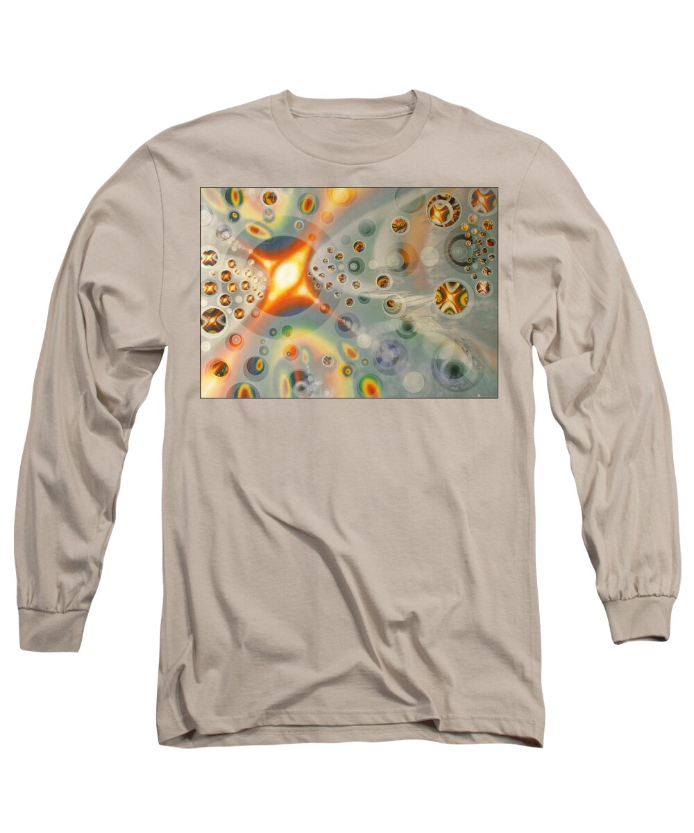 Surrealism Long Sleeve T-Shirt featuring the painting Equasia - vanished by Leonard Rubins