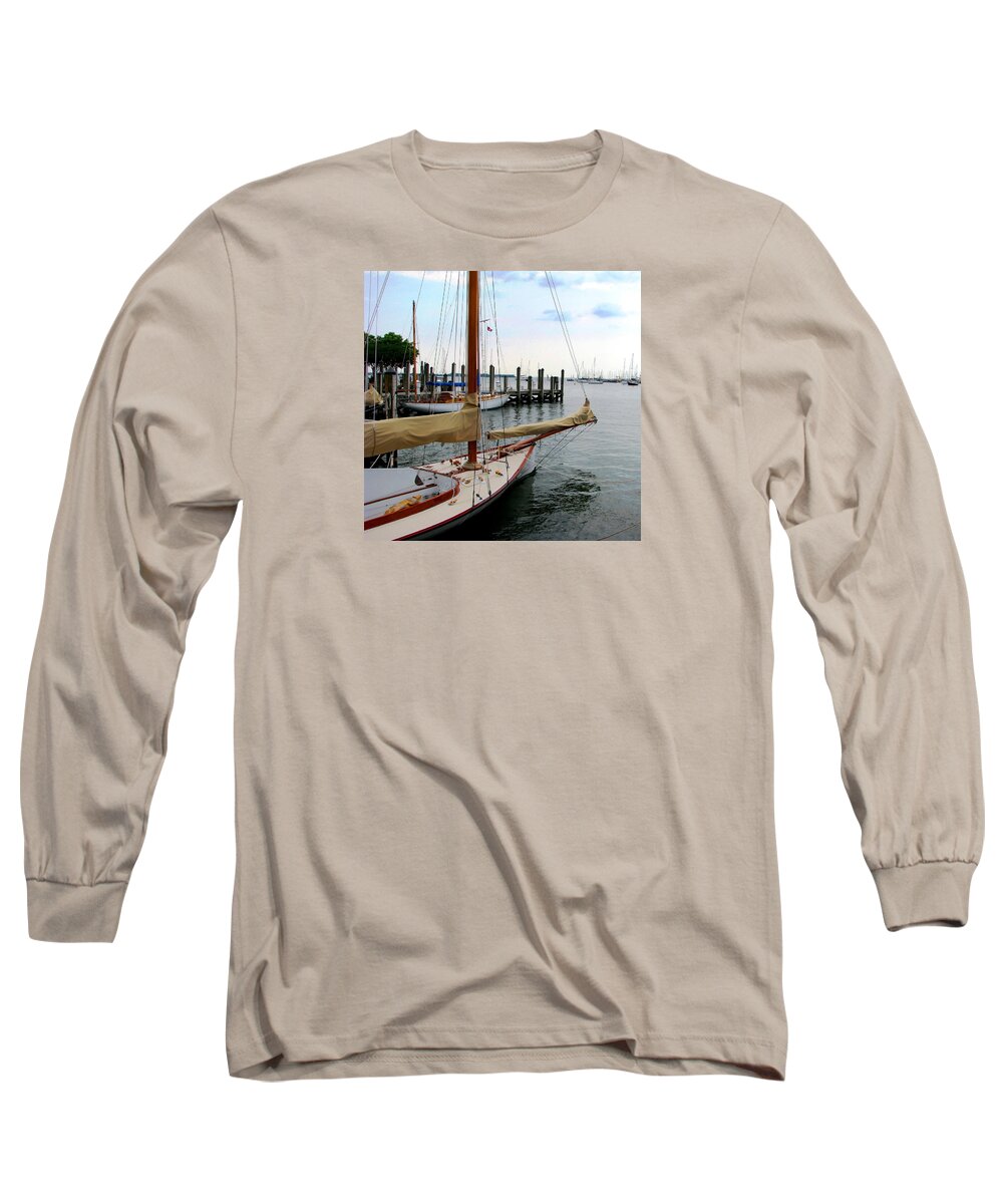 Annapolis Long Sleeve T-Shirt featuring the photograph Fair Weather Annapolis by Angela Davies