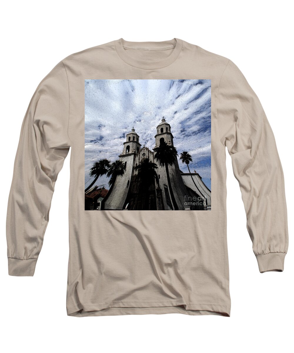 Cathedral Long Sleeve T-Shirt featuring the photograph Faith Arizona by Linda Shafer
