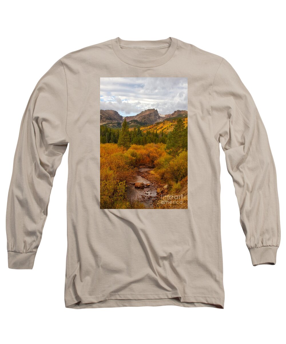 Colorado Long Sleeve T-Shirt featuring the photograph Fall on Hallet Peak by Ronda Kimbrow