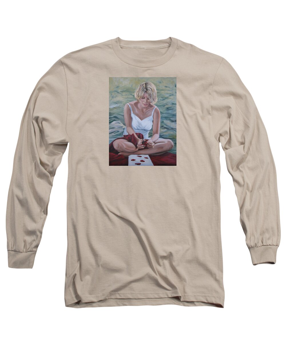 Ferpecto Long Sleeve T-Shirt featuring the painting Ferpecto Is Born by Connie Schaertl