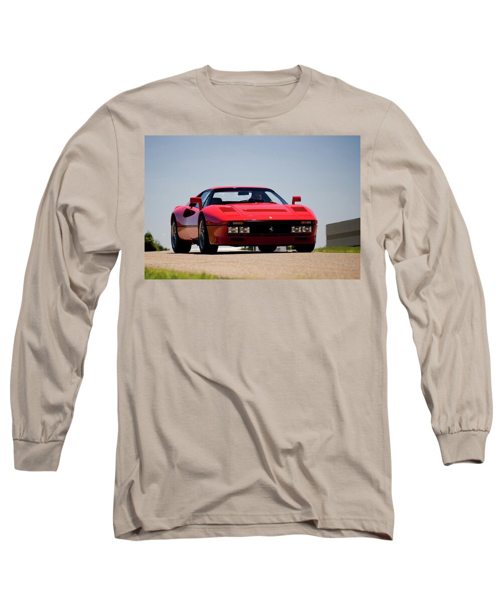 Ferrari Long Sleeve T-Shirt featuring the digital art Ferrari by Maye Loeser