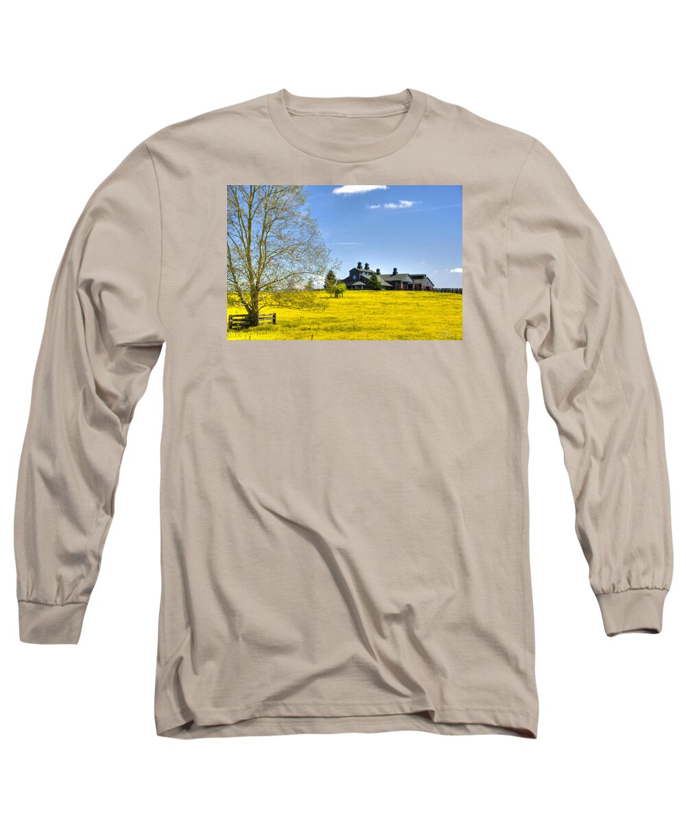 Landscape Long Sleeve T-Shirt featuring the photograph Fields of Gold by Sam Davis Johnson