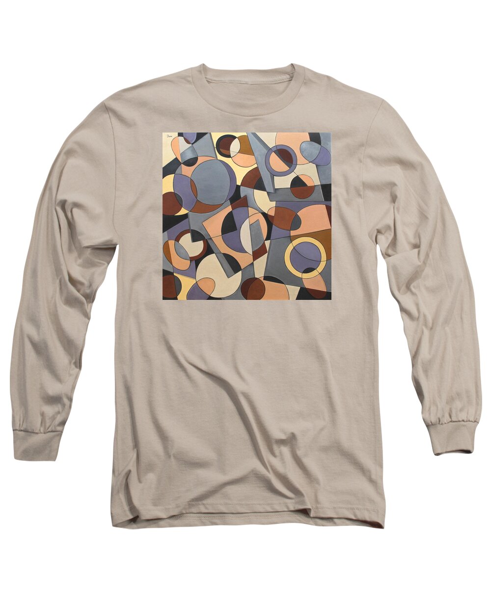 Abstract Long Sleeve T-Shirt featuring the painting Finding a Way by Trish Toro