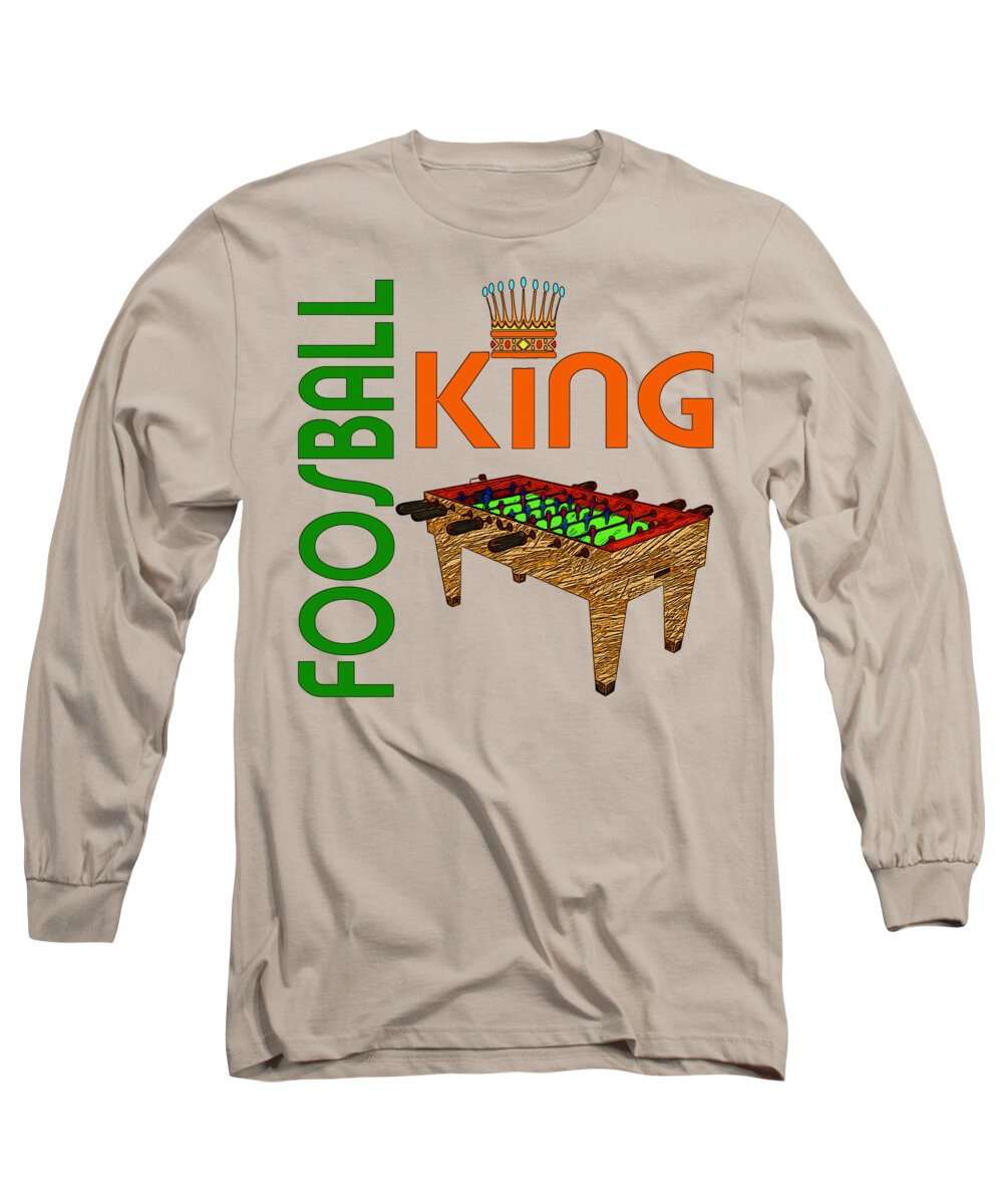 Foosball King Long Sleeve T-Shirt featuring the digital art Foosball King by David G Paul
