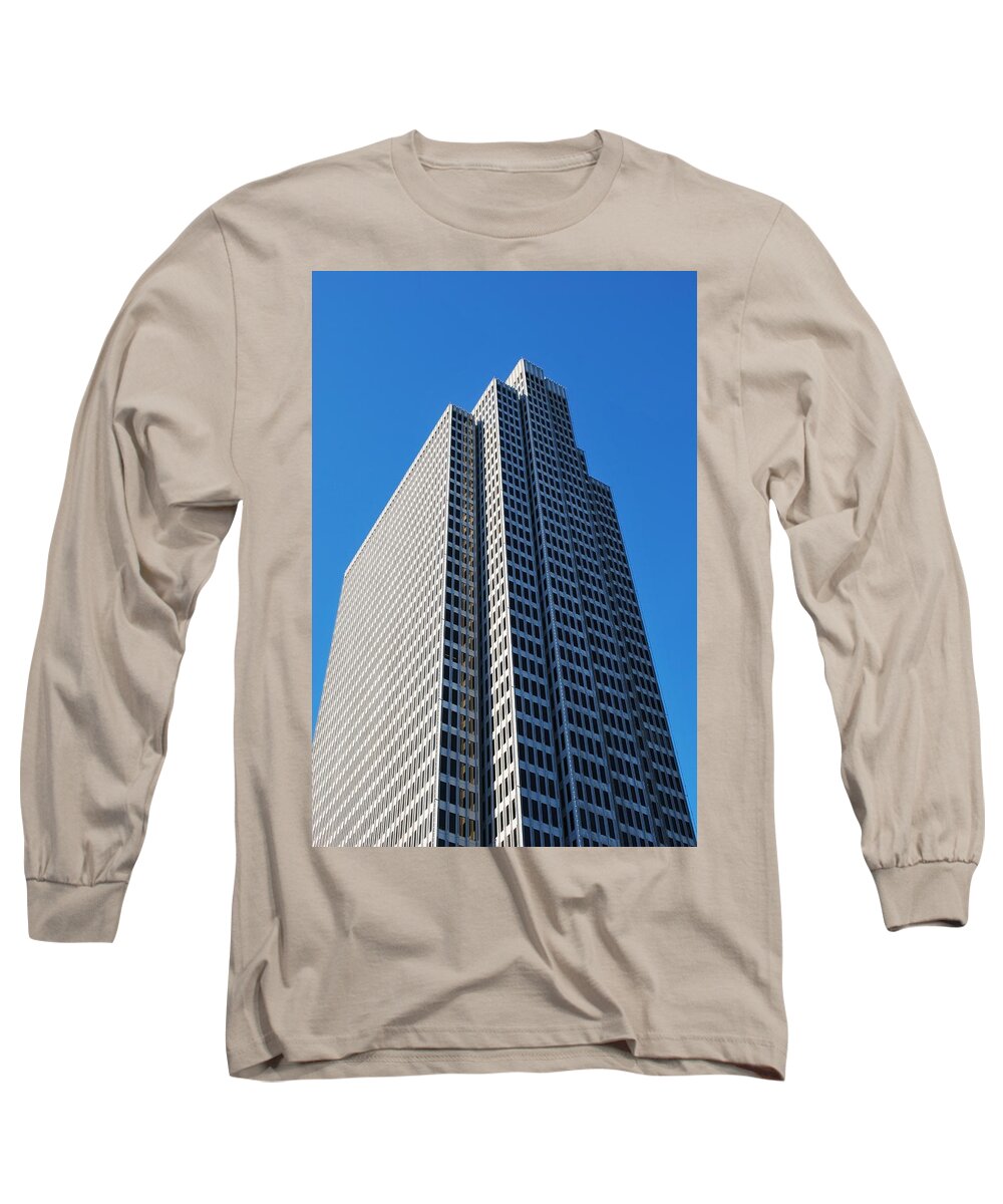City Long Sleeve T-Shirt featuring the photograph Four Embarcadero Center Office Building - San Francisco - Vertical View by Matt Quest