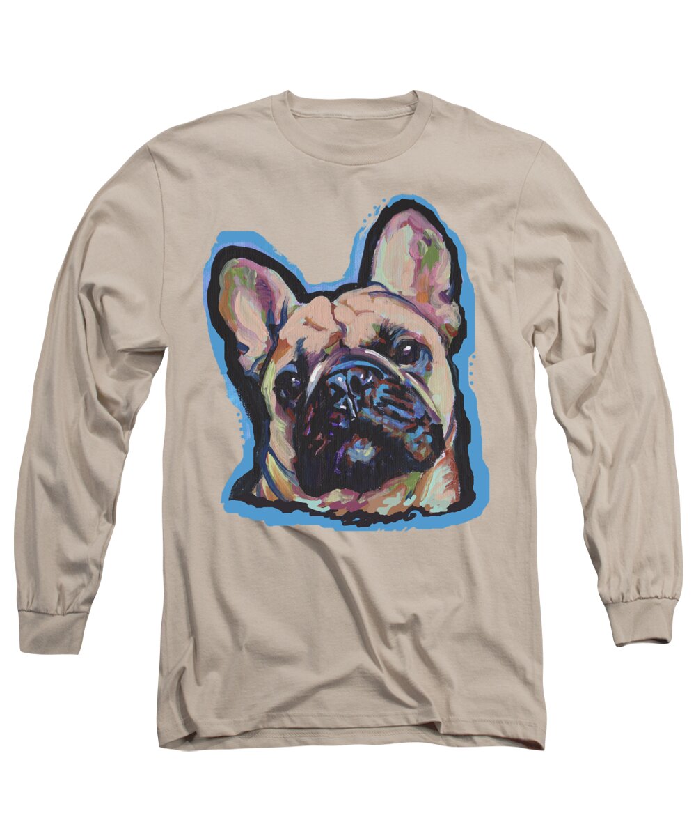 French Bulldog Long Sleeve T-Shirt featuring the painting French Me Up by Lea