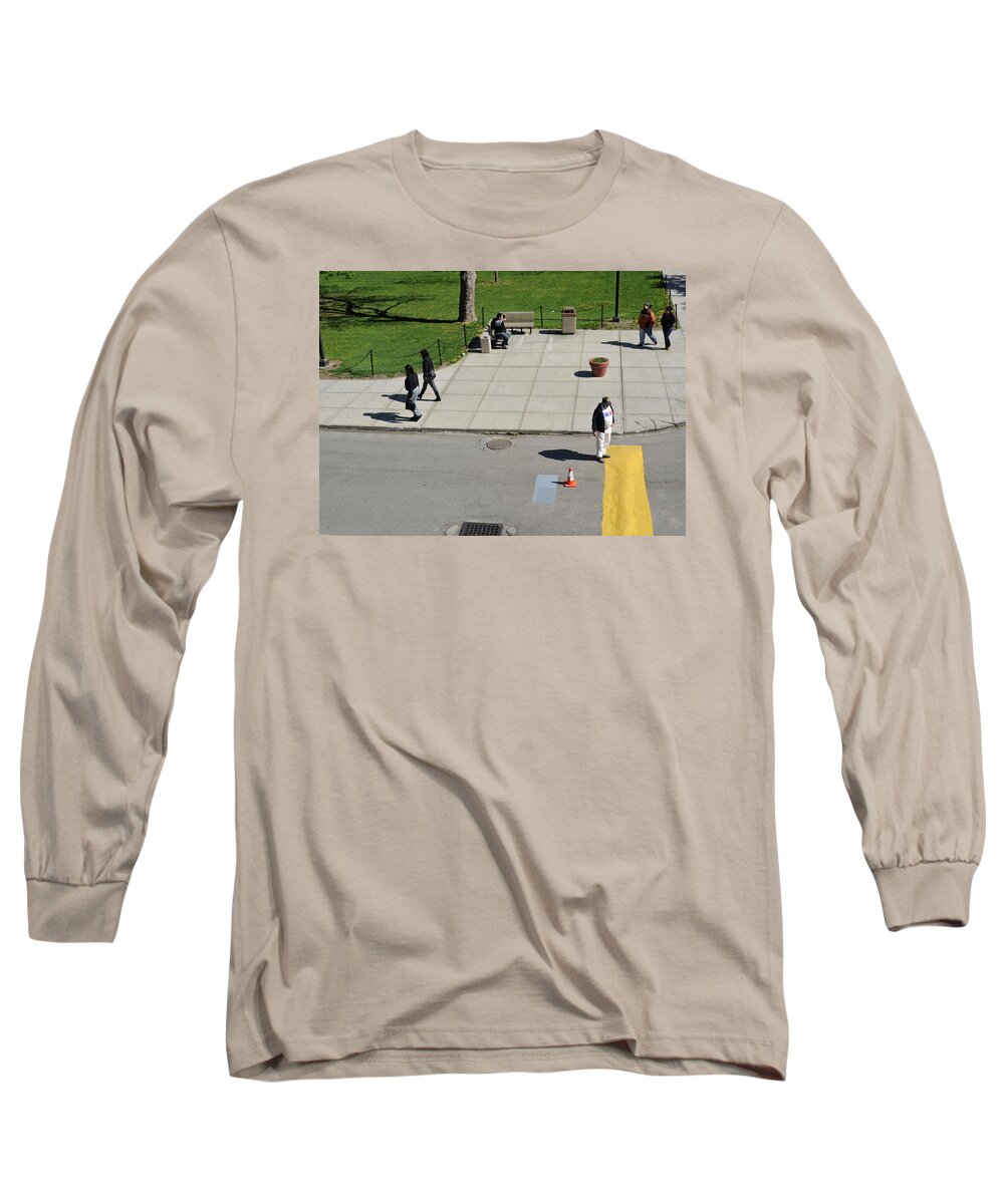 Lines Long Sleeve T-Shirt featuring the photograph Frozen Lines by Jose Rojas