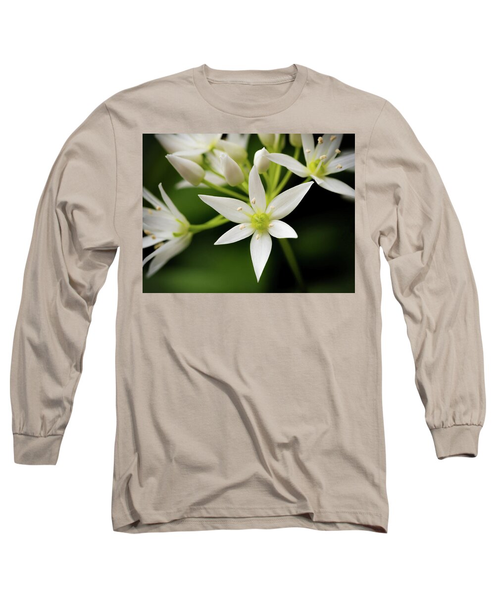 Wild Garlic Long Sleeve T-Shirt featuring the photograph Garlic Flowers by Nick Bywater