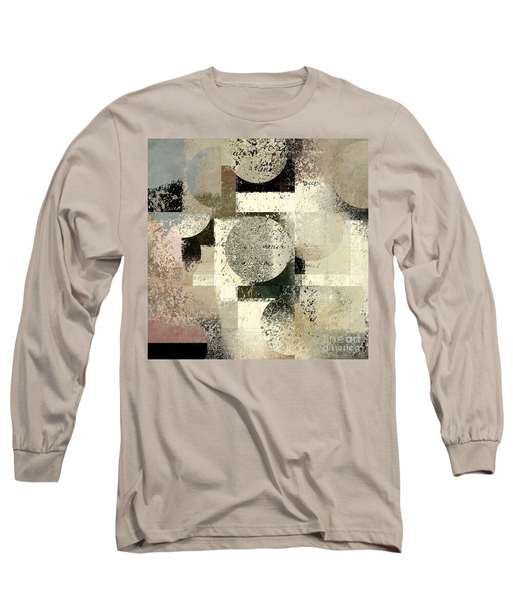 Abstract Long Sleeve T-Shirt featuring the digital art Geomix - c133et02b by Variance Collections