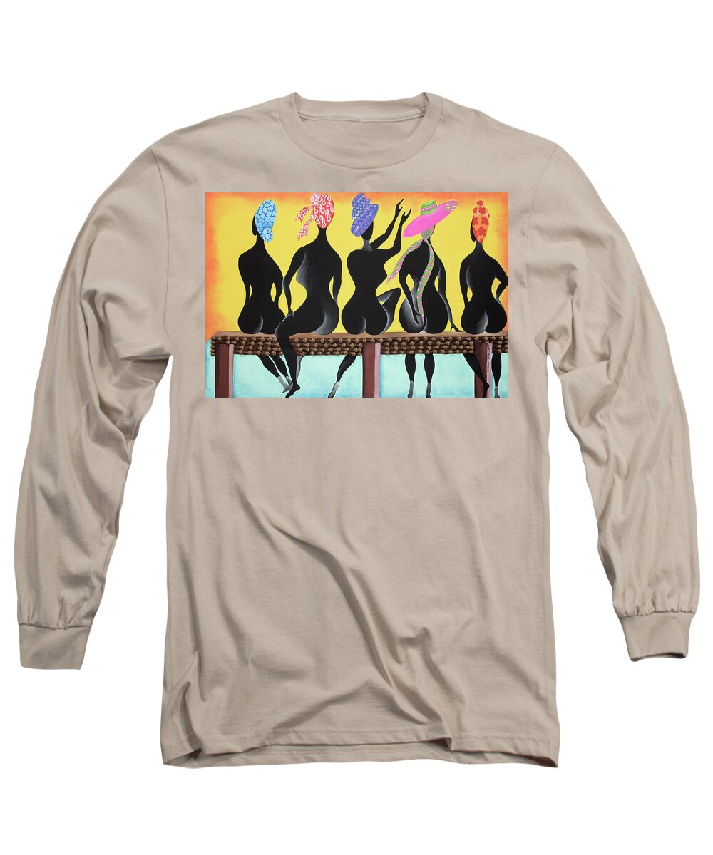Sabree Long Sleeve T-Shirt featuring the painting Glorious, Glorious, Glorious by Patricia Sabreee