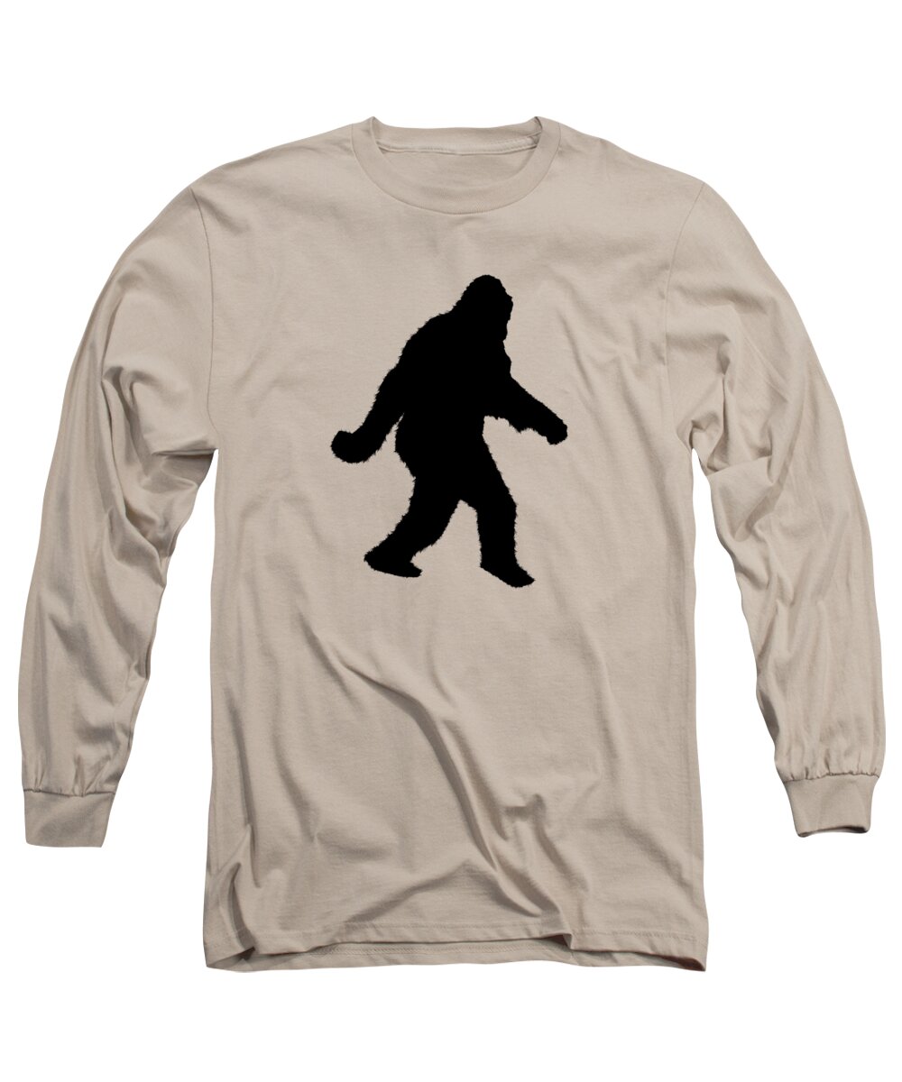 Sasquatch Long Sleeve T-Shirt featuring the digital art Gone Squatchin Sillhouette by Gravityx9 Designs