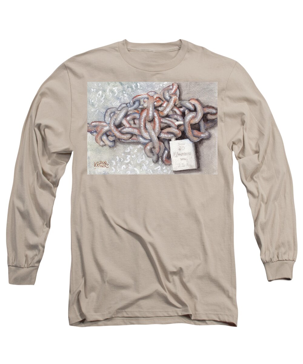 Chain Long Sleeve T-Shirt featuring the painting Good by Ken Powers