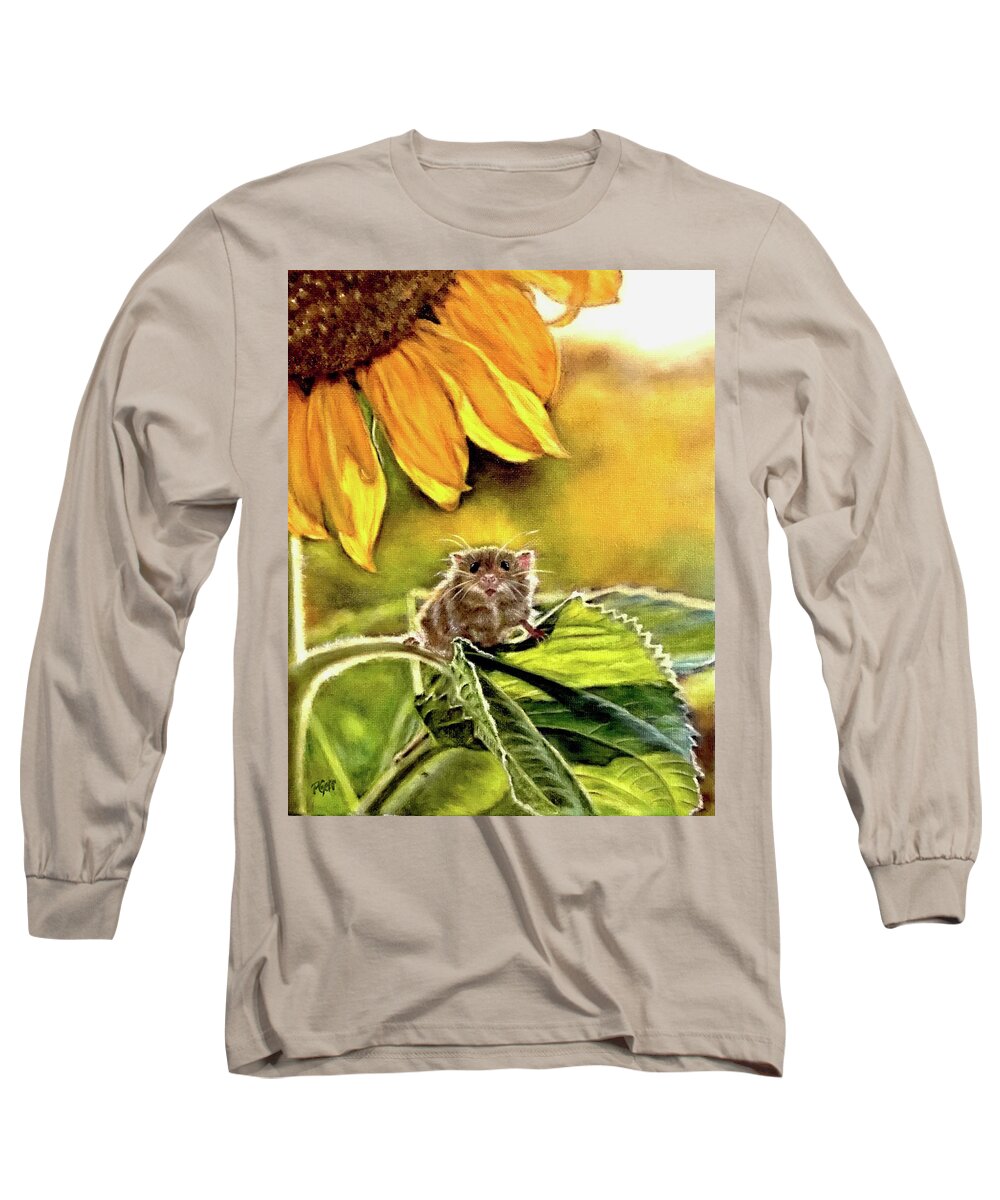 Mouse Long Sleeve T-Shirt featuring the painting Got Cheese? by Dr Pat Gehr