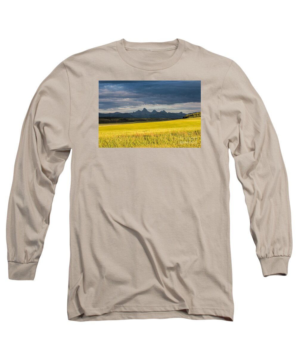 Ashton Long Sleeve T-Shirt featuring the photograph Grand Tetons, Ashton Idaho by Bret Barton