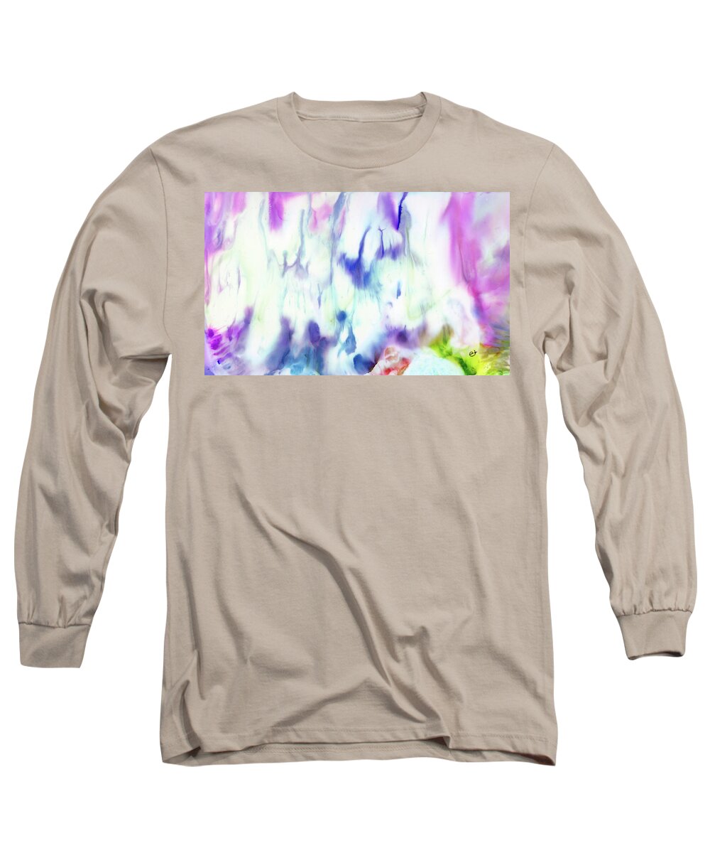 Bright Colour Long Sleeve T-Shirt featuring the painting Grateful by Eli Tynan