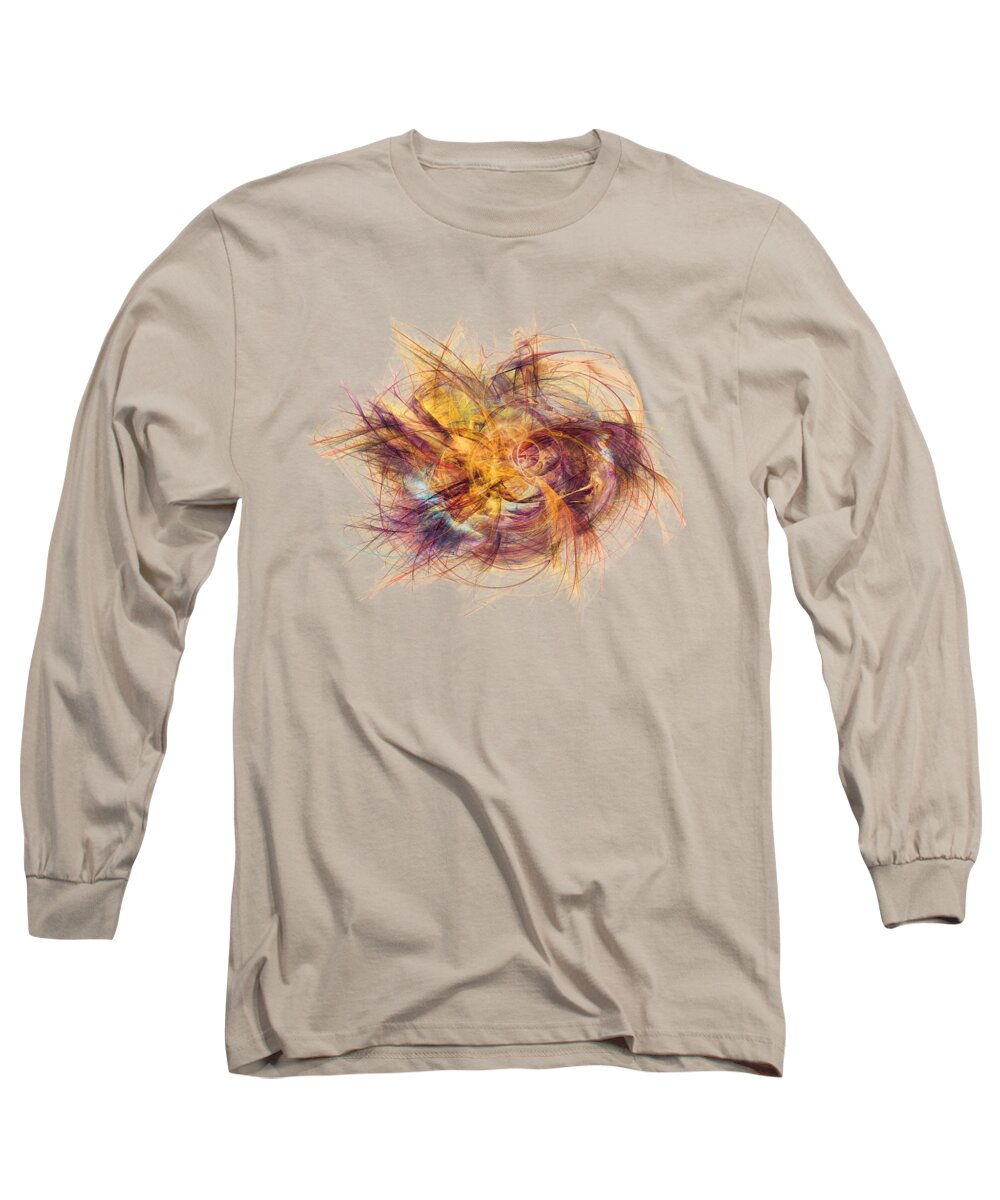 Fractal Long Sleeve T-Shirt featuring the digital art Great Bang Fractal Art by Justyna Jaszke JBJart