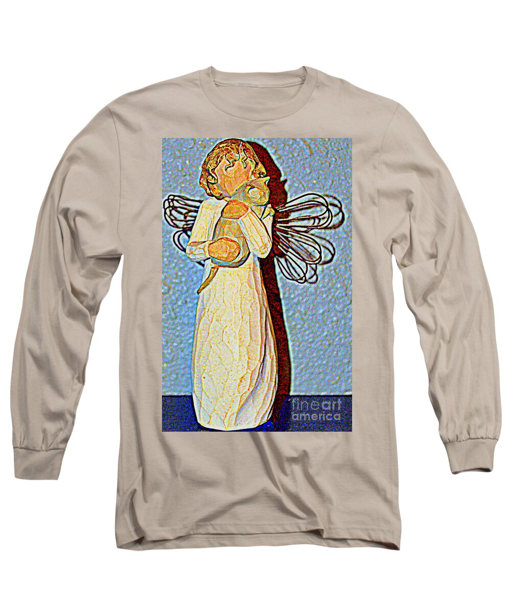 Angel Long Sleeve T-Shirt featuring the photograph Guardian by Diane montana Jansson