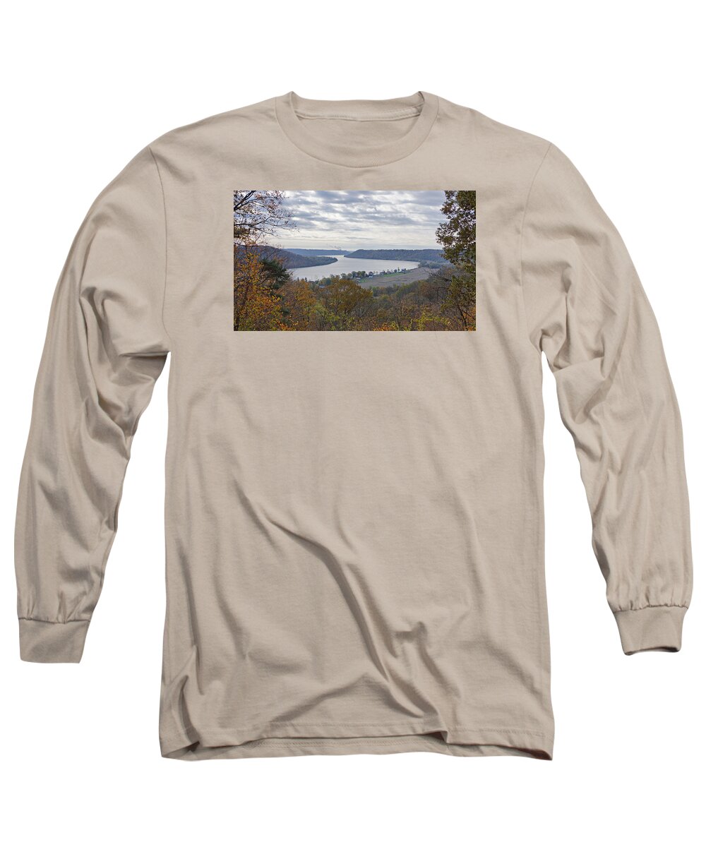 Ohio River Long Sleeve T-Shirt featuring the photograph Hanover College View by Sandy Keeton