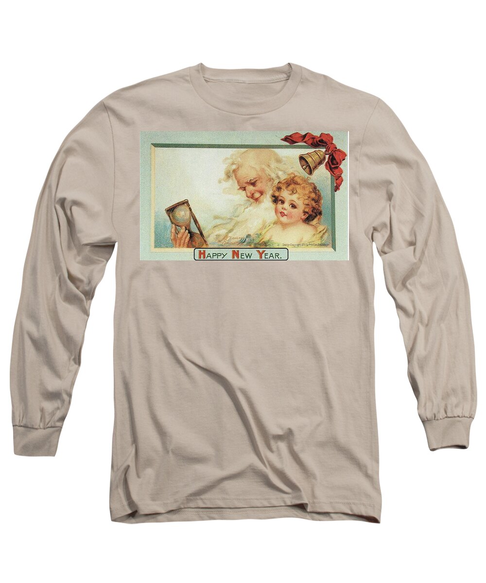 Frances Brundage Long Sleeve T-Shirt featuring the painting Happy New Year by Reynold Jay