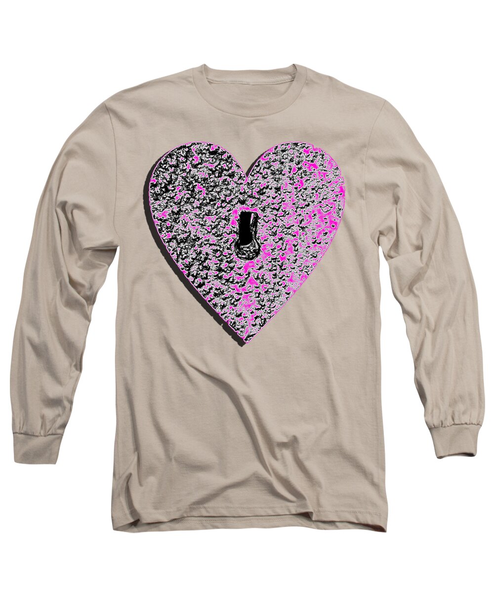 Heart Shaped Lock Pink .png Long Sleeve T-Shirt by Al Powell Photography  USA - Pixels Merch