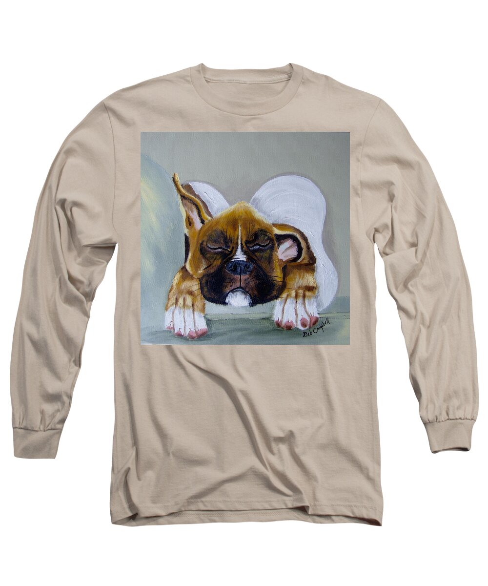 Dog Long Sleeve T-Shirt featuring the painting Heavens Little Angel Two by Debra Campbell