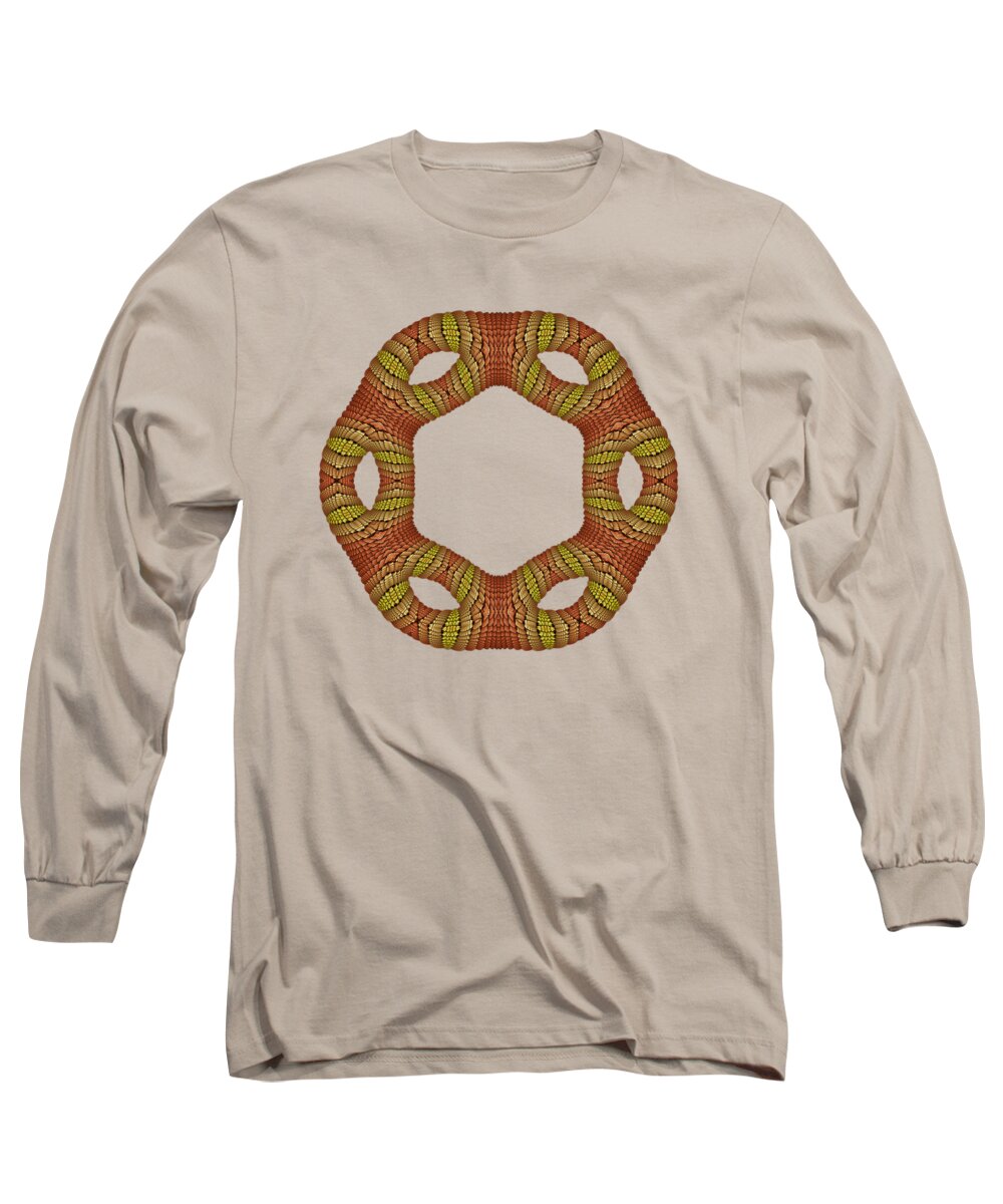  Long Sleeve T-Shirt featuring the digital art Hexagonyl Tile by Doug Morgan