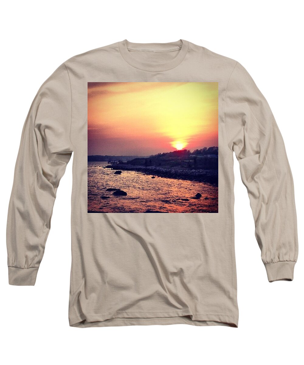 Southcoast Long Sleeve T-Shirt featuring the photograph A Days End by Kate Arsenault 