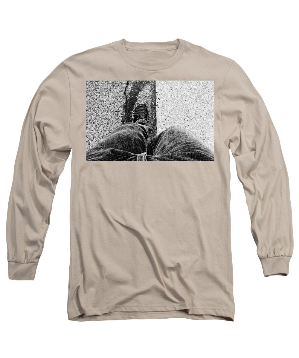 I Walk The Line Long Sleeve T-Shirt featuring the photograph I Walk The Line by Glenn McCarthy Art and Photography