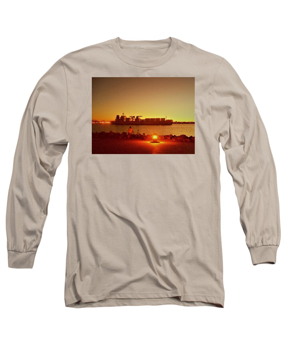 Pier Long Sleeve T-Shirt featuring the photograph In the Pier by Maria Aduke Alabi