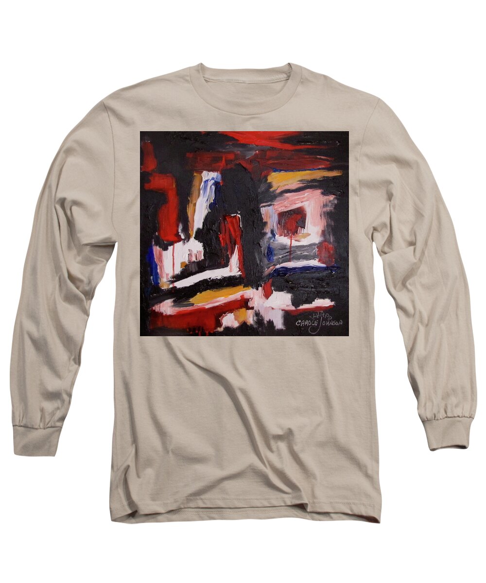 Earth Long Sleeve T-Shirt featuring the painting Inner Earth by Carole Johnson