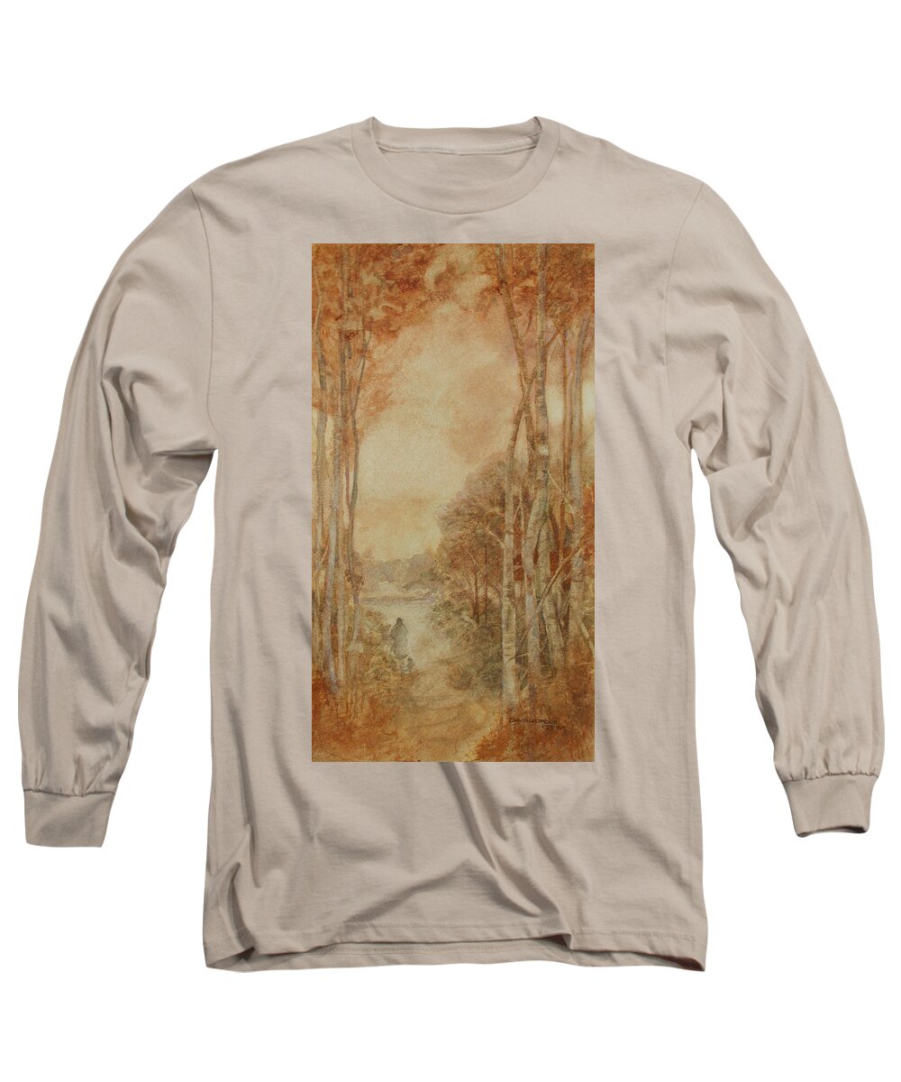Traveler Long Sleeve T-Shirt featuring the painting Interior Landscape 8 by David Ladmore