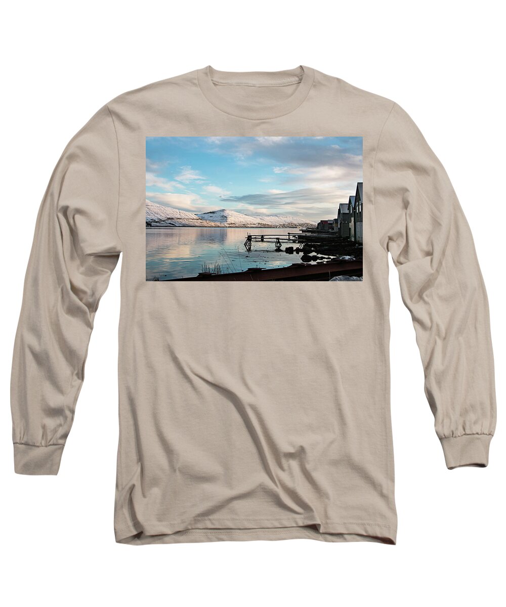 Landscape Long Sleeve T-Shirt featuring the photograph January snow by Ronja Joensen