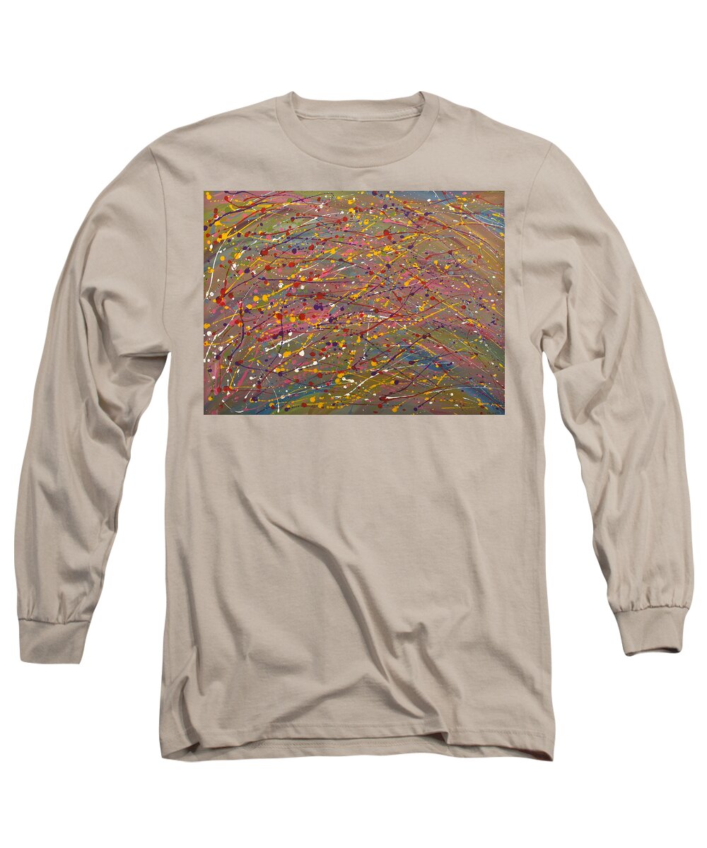 Joy Long Sleeve T-Shirt featuring the painting Joy by Hagit Dayan