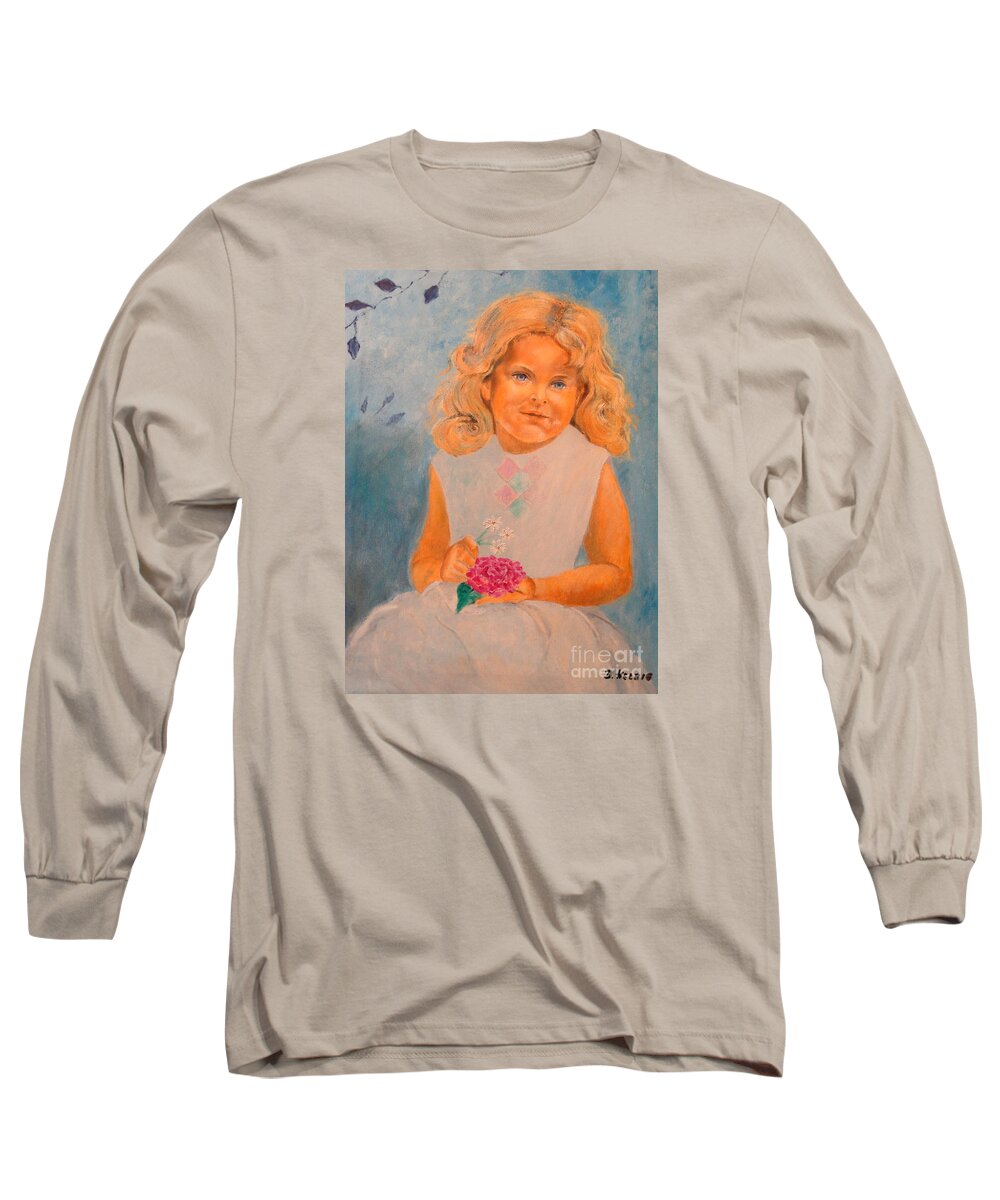 Portrait Long Sleeve T-Shirt featuring the painting JULY - 50x69 cm by Dagmar Helbig