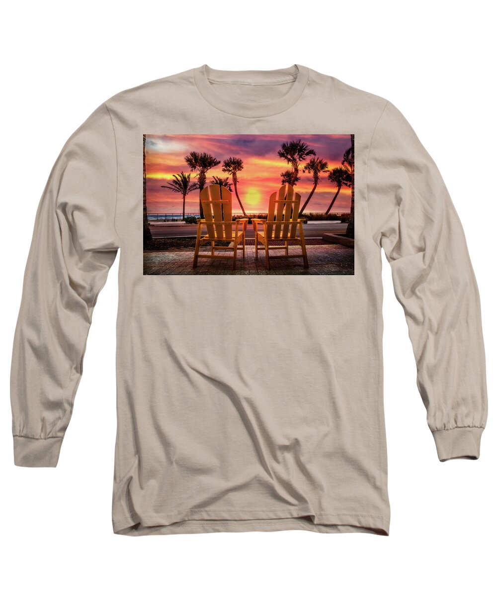 Clouds Long Sleeve T-Shirt featuring the photograph Just the Two of Us by Debra and Dave Vanderlaan