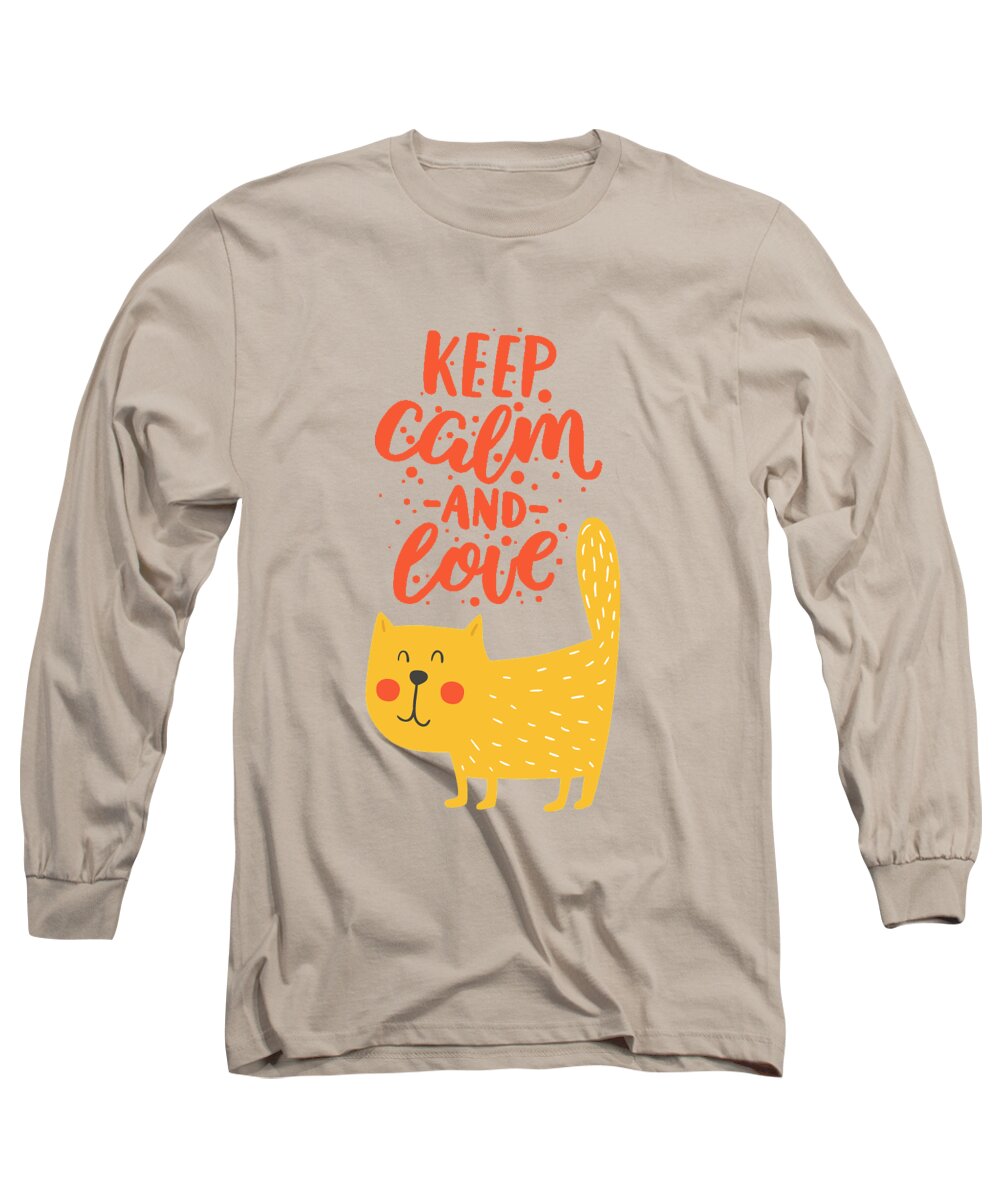 Cute Long Sleeve T-Shirt featuring the photograph Keep Calm and Love Cute Animals by Edward Fielding
